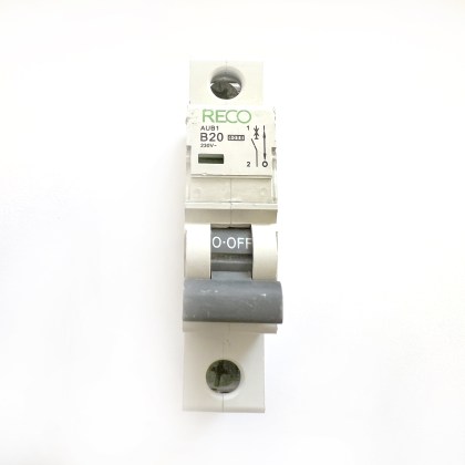 RECO AUB1 B20 20A 20 Amp MCB Circuit Breaker Type B